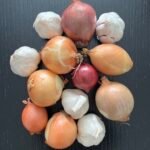 Onions and garlic bulbs, both toxic to dogs in any form